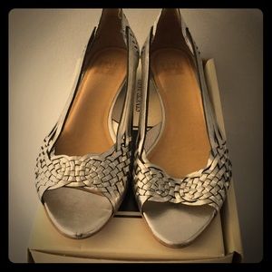 Frye Cameron silver sandal